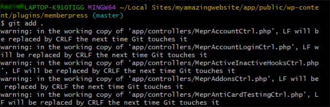 Enter git add command Enter git add command
