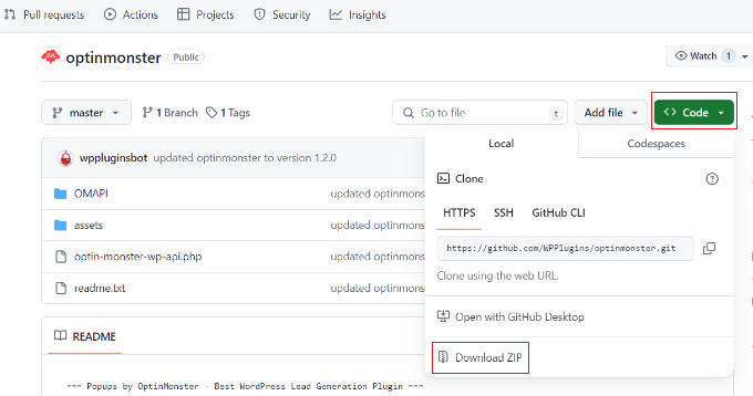 Download zip file for plugin Download zip file for plugin