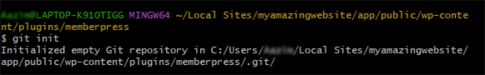 Enter git init command Enter git init command