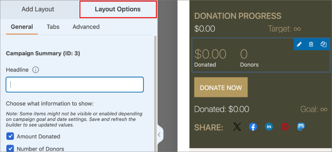 layout options in Charitable layout options in Charitable