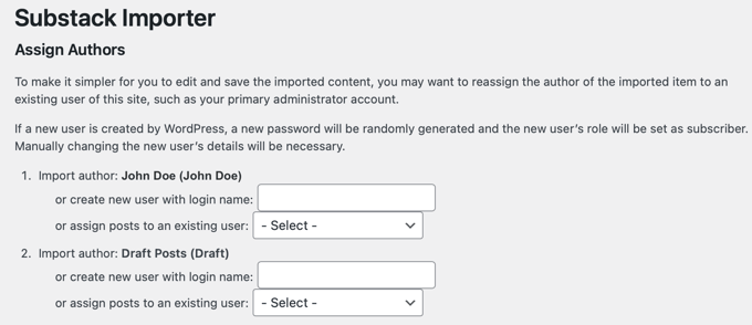 Assigning Authors to the Imported Substack Posts Assigning Authors to the Imported Substack Posts