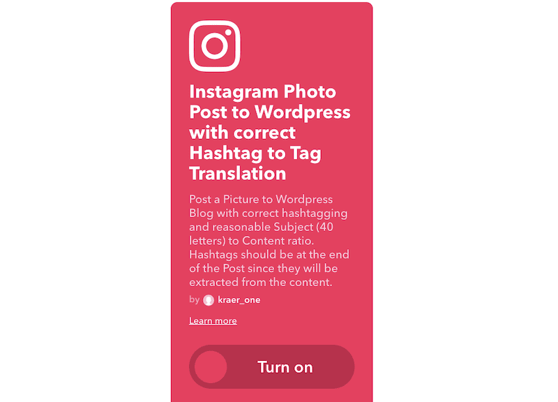 Instagram Applet
