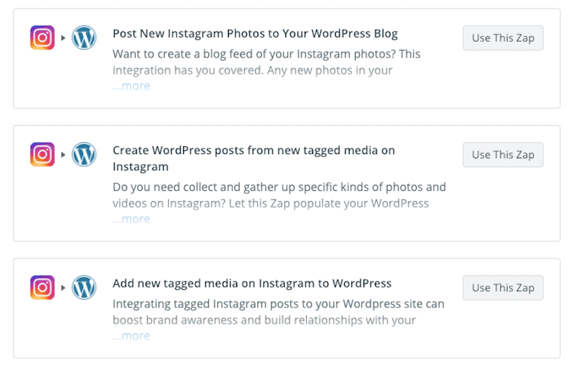 Instagram Zaps