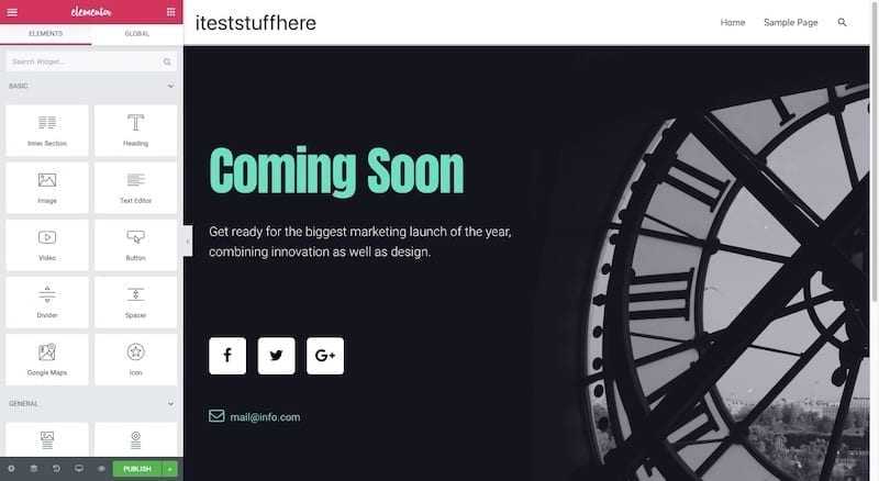 Elementor Coming Soon