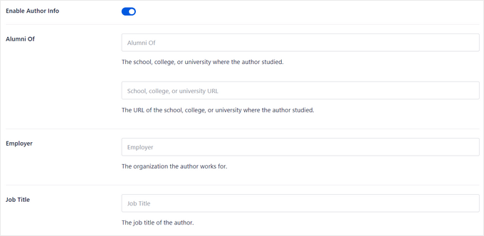 Add E-E-A-T signals to author profiles Add E-E-A-T signals to author profiles