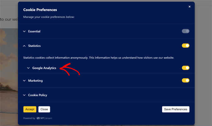Select cookies by categories Select cookies by categories