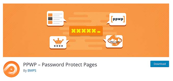 PPWP – Password Protect Pages PPWP – Password Protect Pages