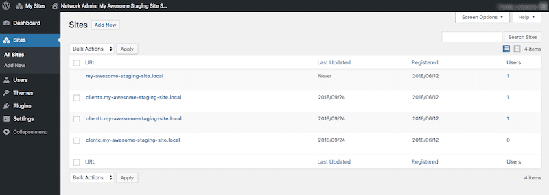 Multisite is one way to manage multiple wordpress sites