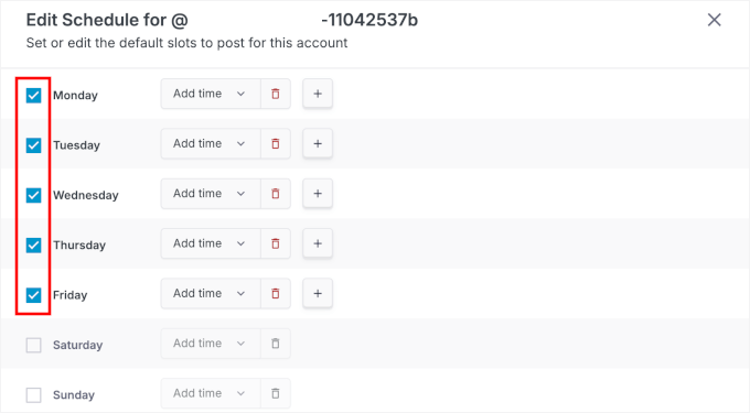 Choosing the days for scheduling LinkedIn posts Choosing the days for scheduling LinkedIn posts