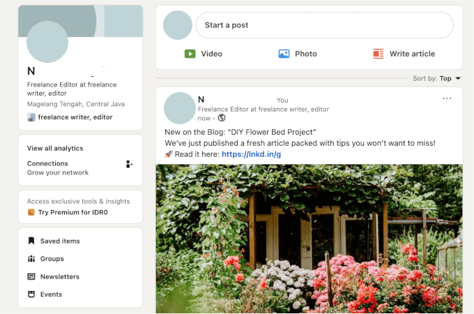 Automated Uncanny Automator LinkedIn post example Automated Uncanny Automator LinkedIn post example