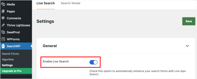 Enabling SearchWP's live search Enabling SearchWP's live search