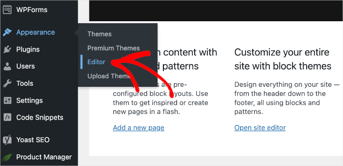 Go to full site editor Go to full site editor