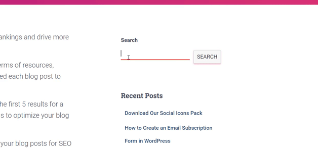 Live search preview Live search preview