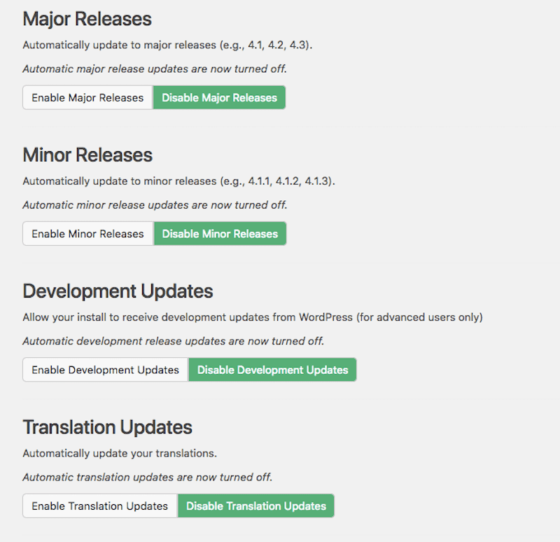 custom updates