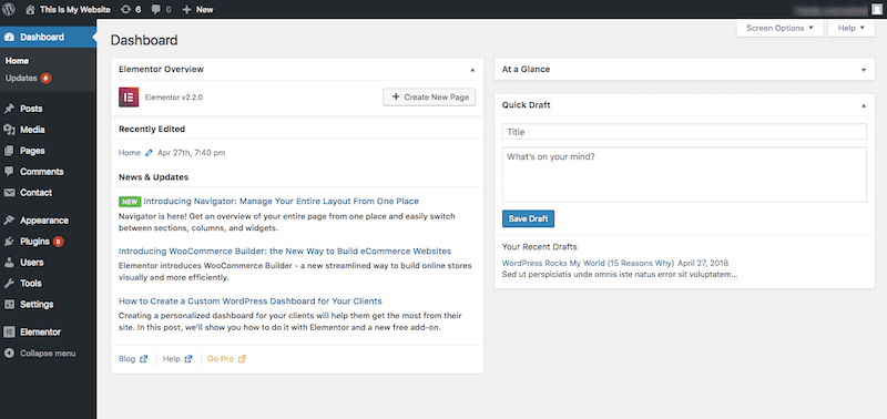WordPress updates