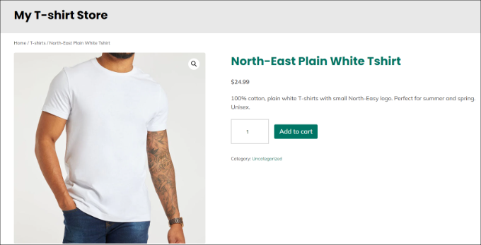 Single product WooCommerce store preview Single product WooCommerce store preview