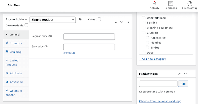 Adding product data to WooCommerce Adding product data to WooCommerce