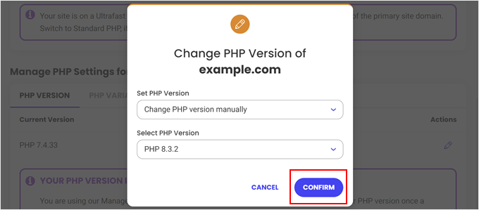 Changing the PHP version in SiteGround Changing the PHP version in SiteGround