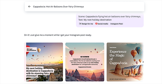 Generating social media images using AI in Canva Generating social media images using AI in Canva