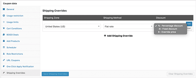 Shipping discount 