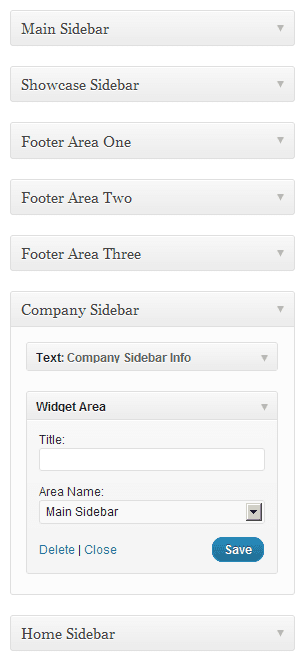 Simple Page Sidebars plugin