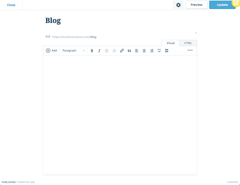 Distraction free writing mode