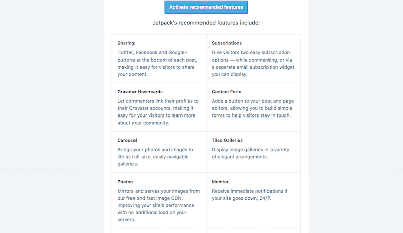 Jetpack features