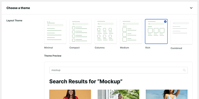 Search results templates Search results templates