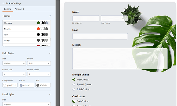Customizing form themes in WPForms Customizing form themes in WPForms