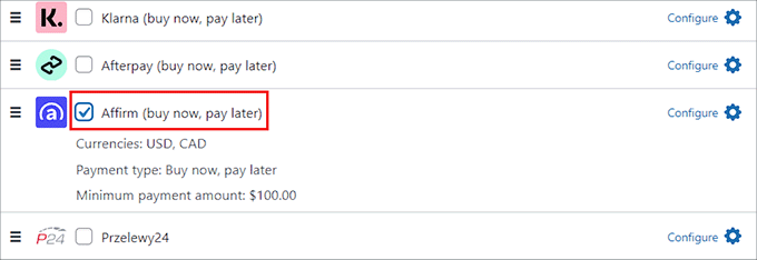 Check affirm box Check affirm box