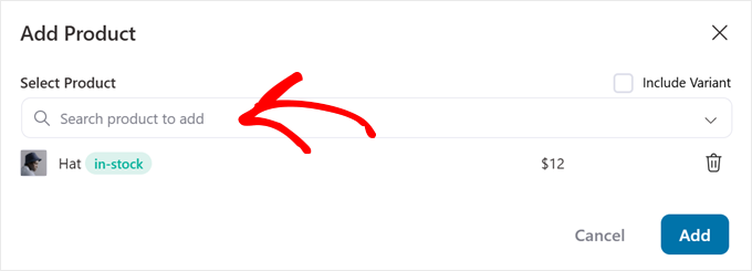 Adding a product to the FunnelKit order bump