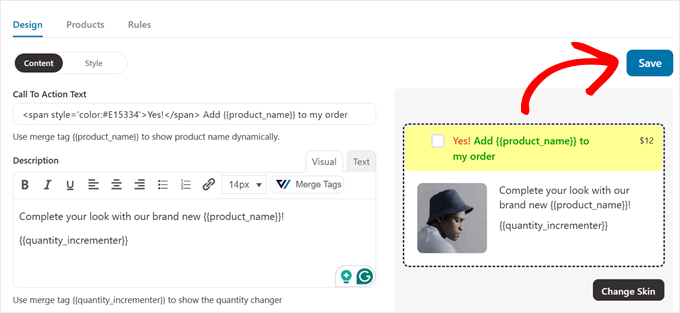 Saving the order bump copy in FunnelKit
