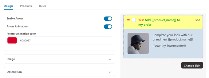 Enabling the arrow animation for FunnelKit order bump