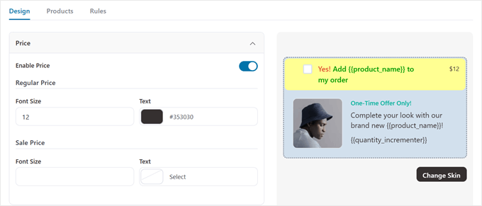Customizing the FunnelKit order bump price