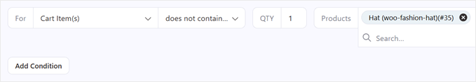 Creating an order bump rule to exclude the order bump product in FunnelKit