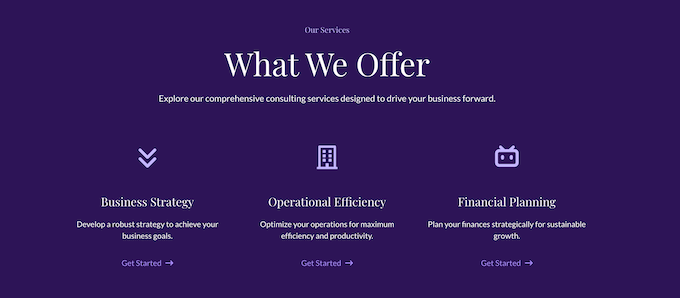 An example of a business template, created using SeedProd An example of a business template, created using SeedProd