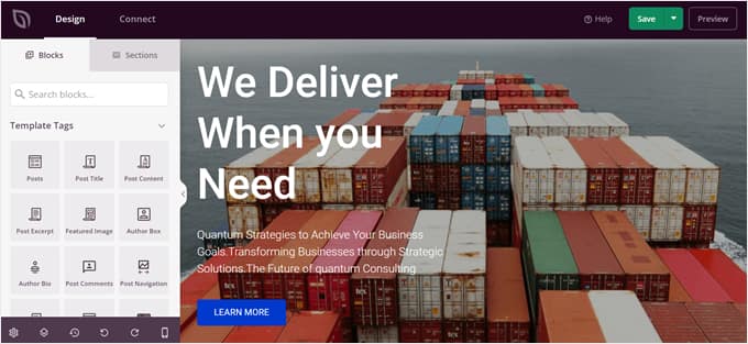 Editing the transportation and logistics SeedProd theme Editing the transportation and logistics SeedProd theme
