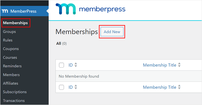Creating a new MemberPress membership Creating a new MemberPress membership