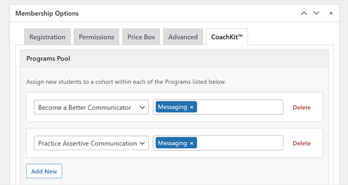 Assigning coaching programs to a MemberPress membership plan Assigning coaching programs to a MemberPress membership plan