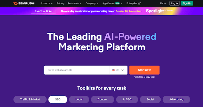 The Semrush AI assistant