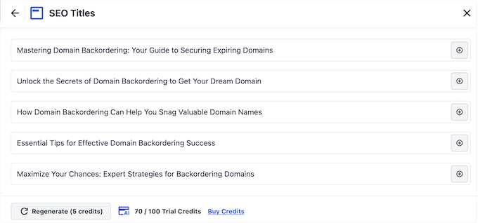 Generating an SEO title using the AIOSEO WordPress plugin 