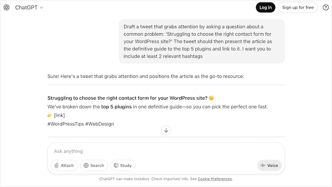 How to add hashtags to your social media posts using ChatGPT