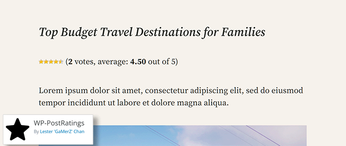 WP-Postratings WP-Postratings