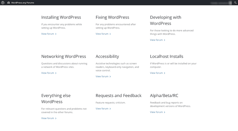 WordPress Forums