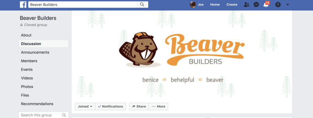 Beaver Builder Facebook Group