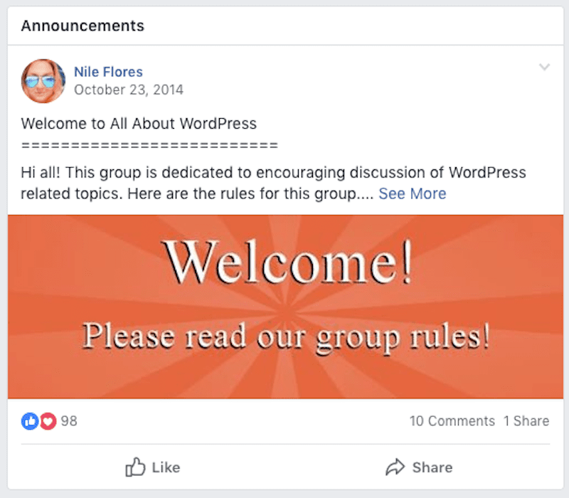 Pinned Announcement