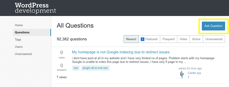 StackExchange Ask Question