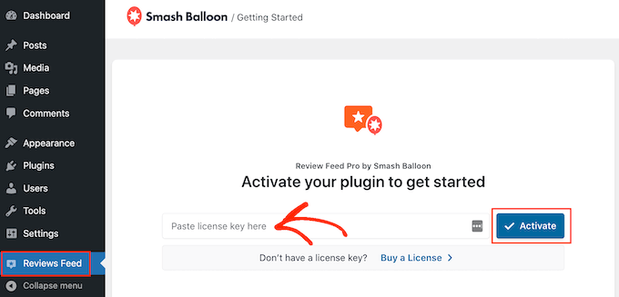 Adding a Smash Balloon license to a WordPress website Adding a Smash Balloon license to a WordPress website