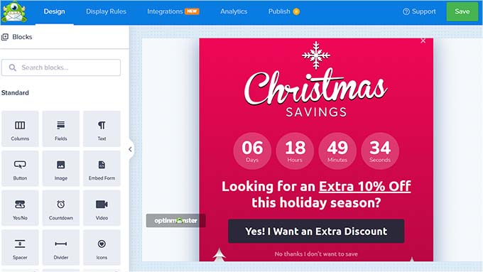 Customize holiday campaign popup Customize holiday campaign popup