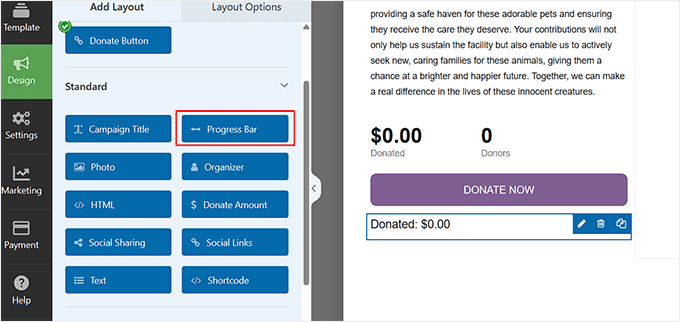 Add the progress bar field in the donation form in Charitable Add the progress bar field in the donation form in Charitable